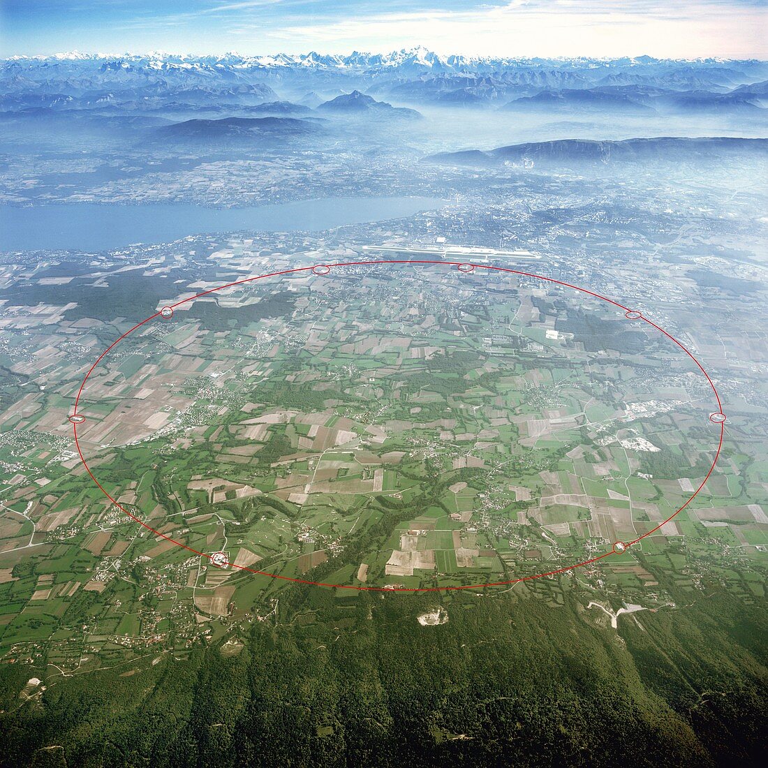 Large Hadron Collider,aerial photograph