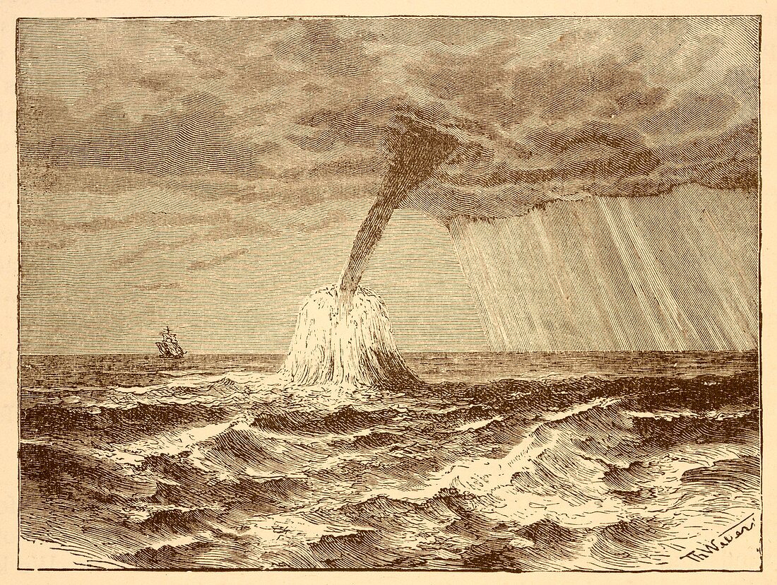 Waterspout at sea