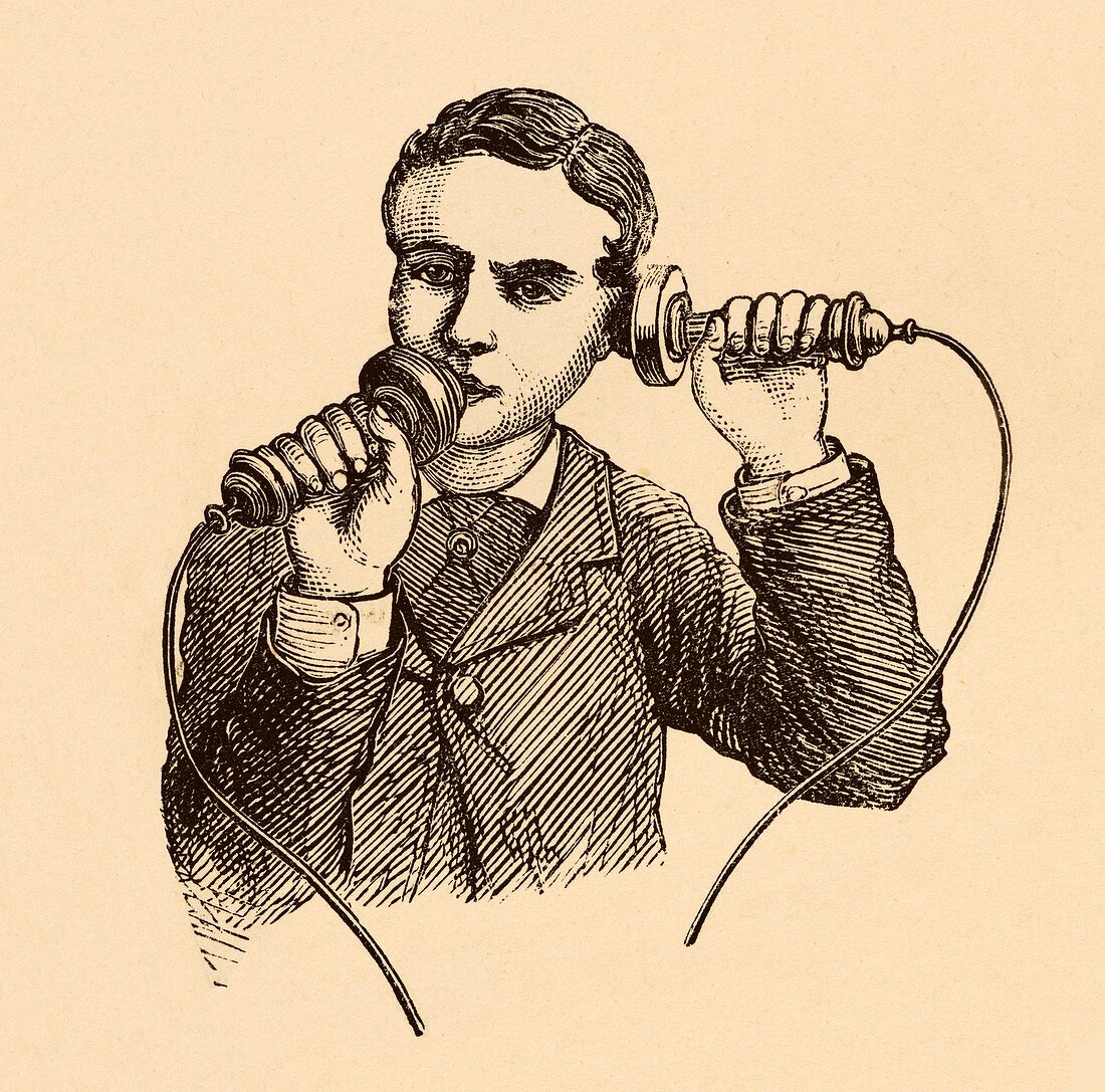 How to use a telephone illustration
