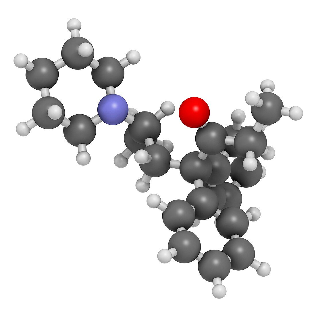 Dipipanone opioid analgesic drug molecule