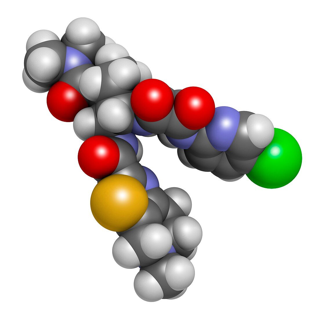 Edoxaban anticoagulant drug molecule