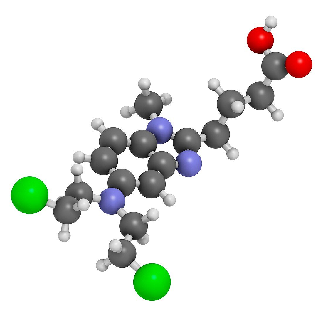 Bendamustine chemotherapy drug molecule