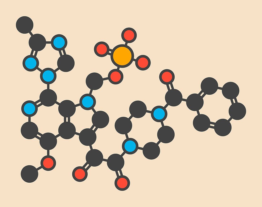 Fostemsavir HIV virus drug molecule