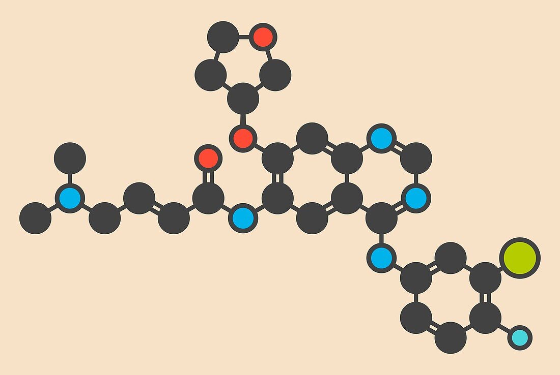 Afatinib cancer drug molecule