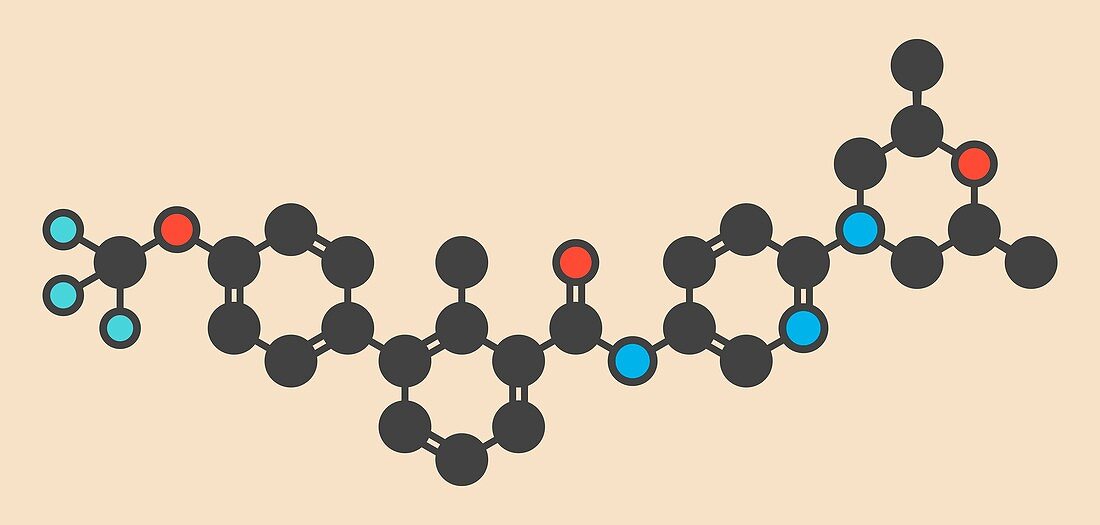 Sonidegib cancer drug molecule