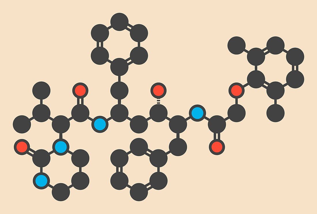 Lopinavir HIV drug molecule
