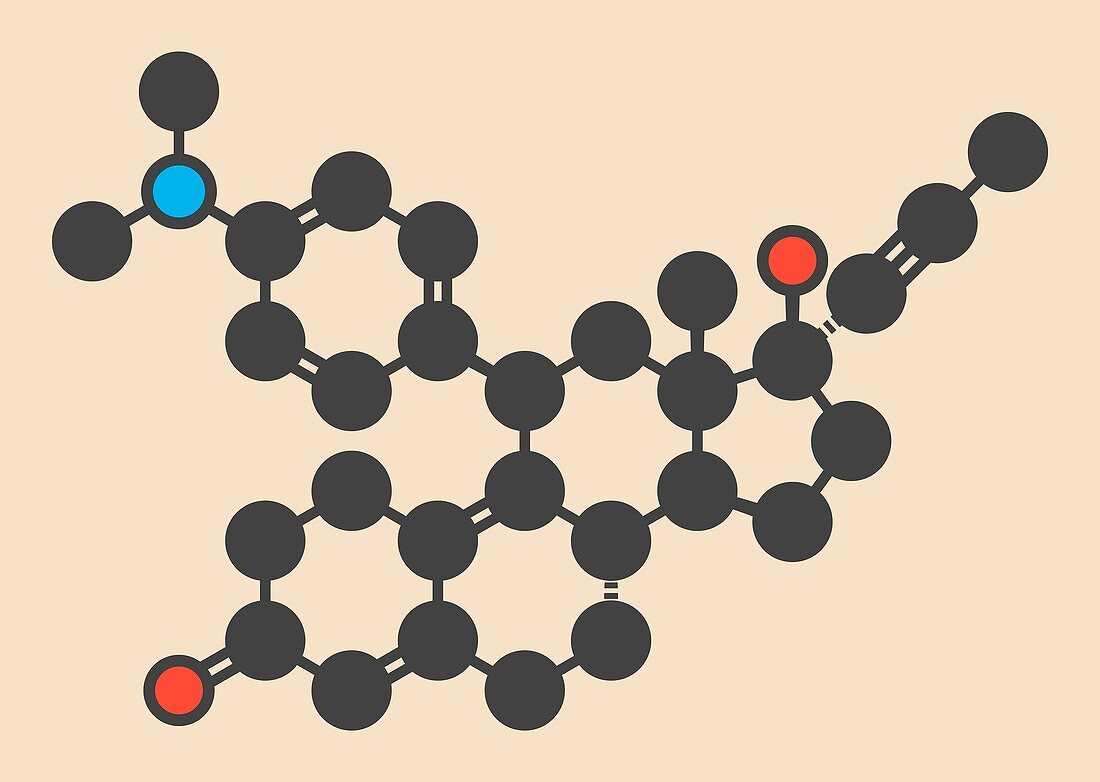 Mifepristone molecule