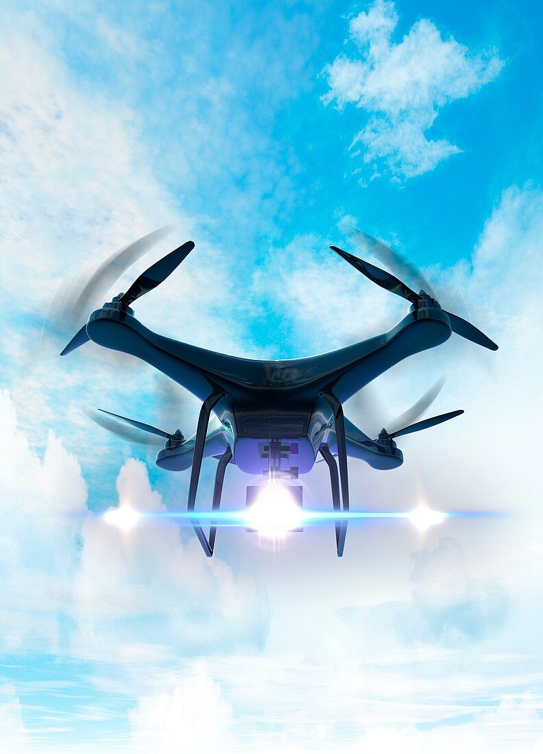 Futuristic drone,illustration