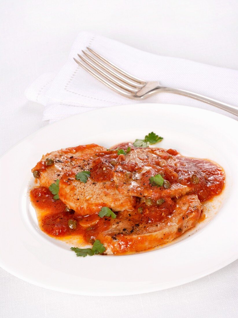 Rindersteaks alla Pizzaiola (Tomatensauce, Italien)