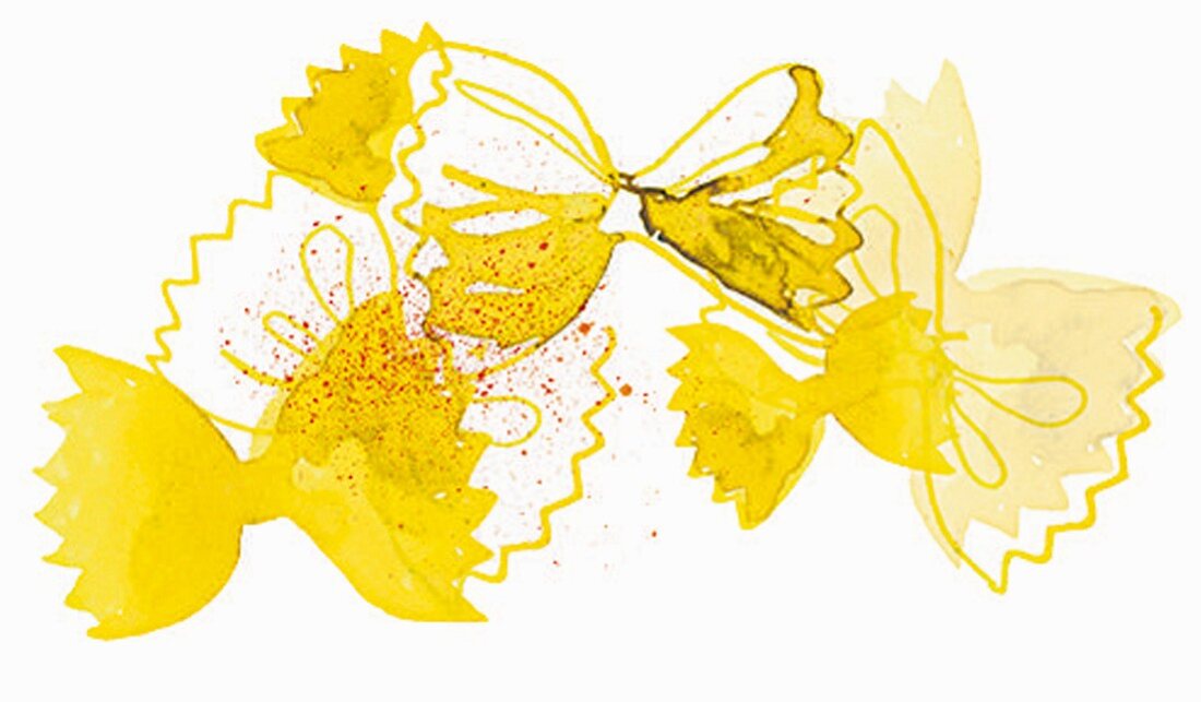 Farfalle pasta (illustration)