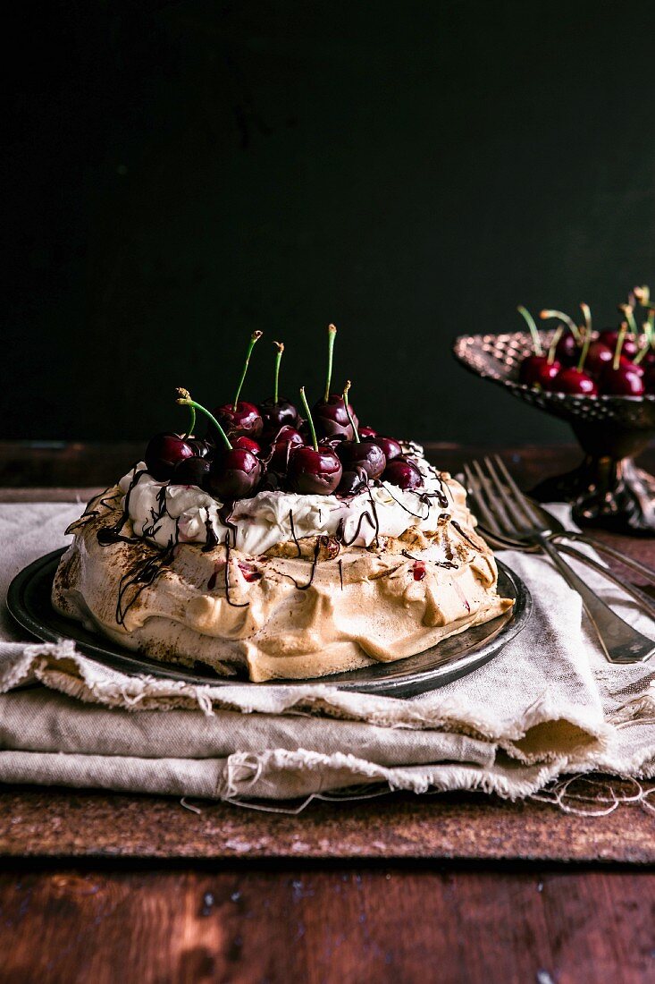 Black forest pavlova