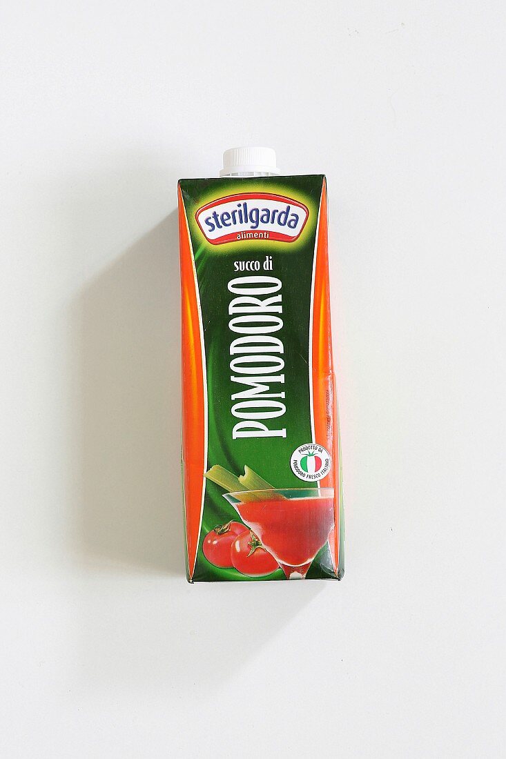 Sterilgarda tomato juice in a Tetrapak