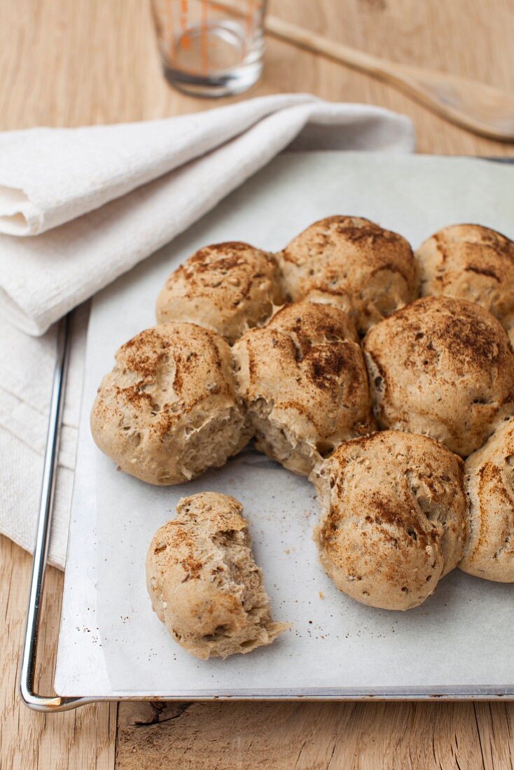 Spiced bread rolls with caraway, cumin and paprika