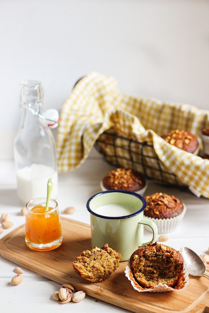 Muffins mit Pistazien