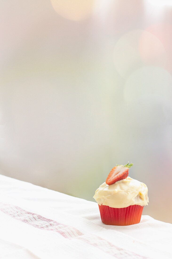 Erdbeer-Pudding-Cupcake