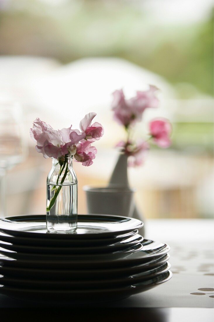 Black Table Setting