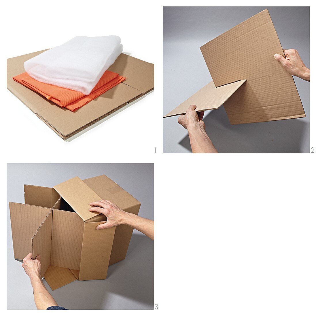 Instructions for making a cardboard stool