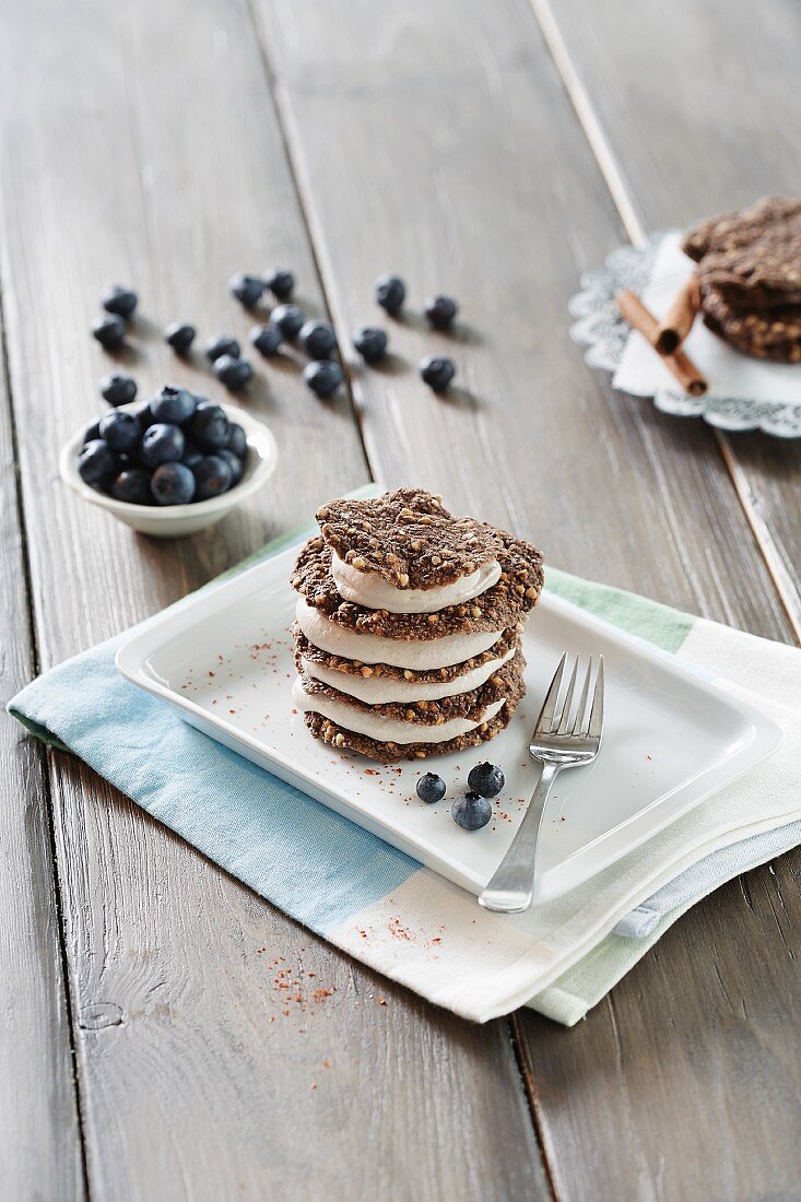 Pancakes mit Blaubeeren