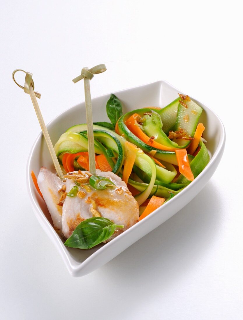 Fisch mit Gemüse thailändische Art