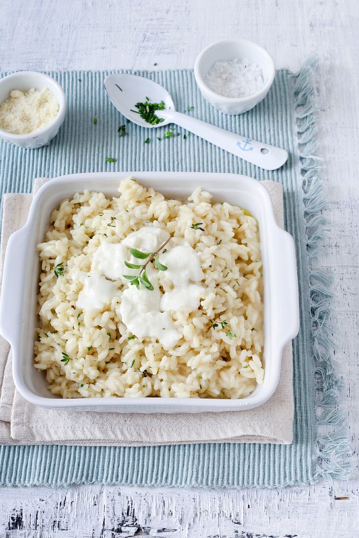 Cheese and herb risotto with Parmesan