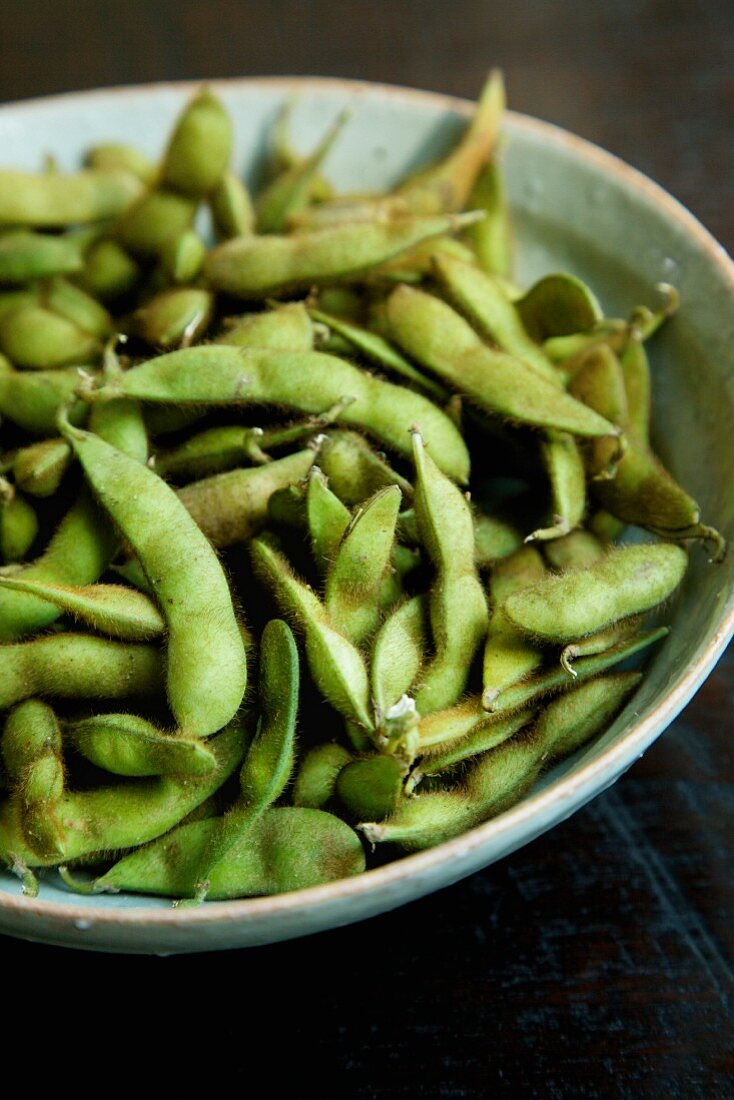 A bowl of Edamame beans