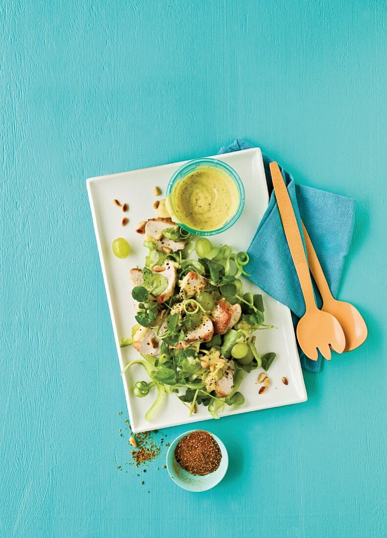 Coronation Chicken (Krönungshuhn, England) mit Currydressing