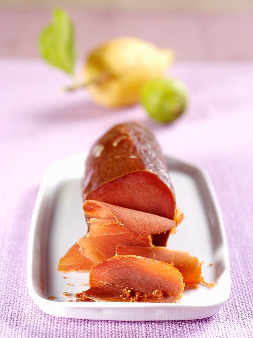 Musciame di tonno rosso (air dried tuna fish, Italy)