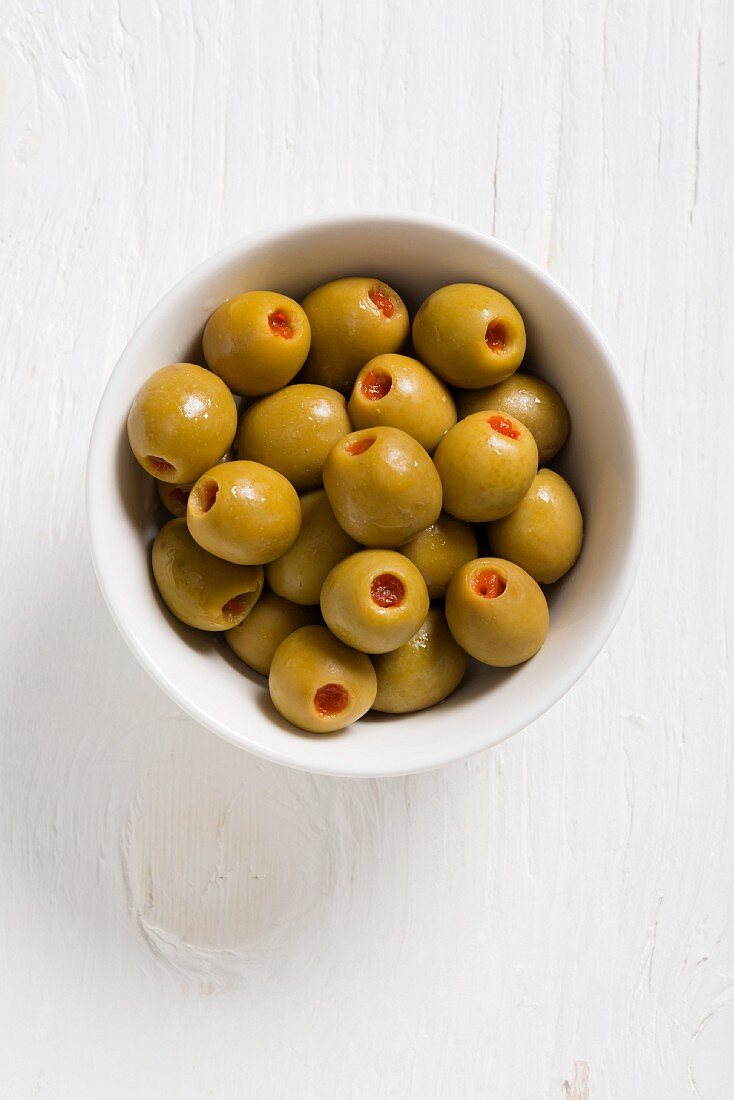 Spanische Manzanilla Oliven mit Paprikafüllung