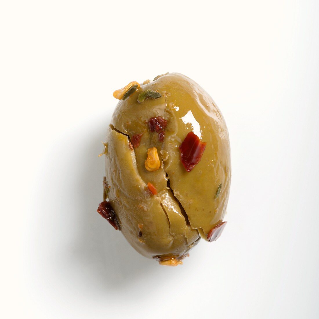 Oliva schiacciata (crushed, pitted and preserved olives, Italy)