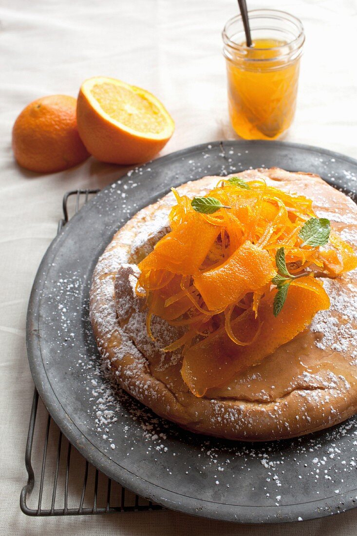 Omelett mit Orangen-Topping