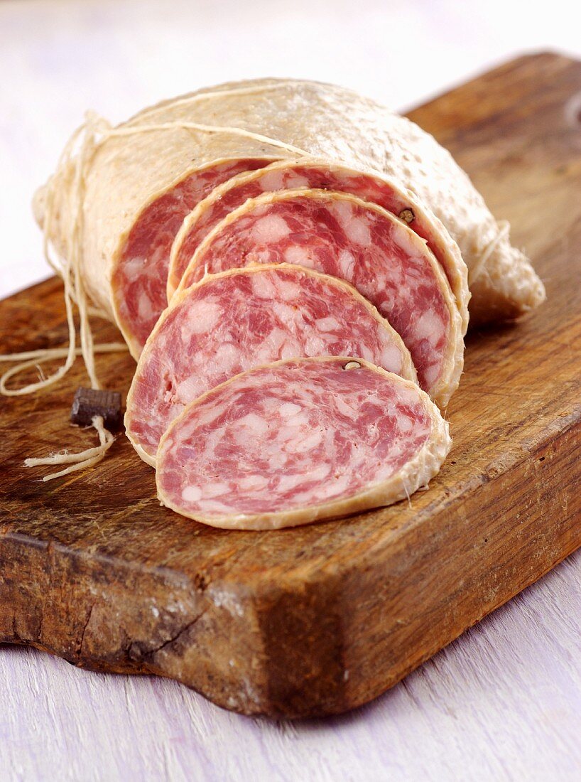 Salame d'oca (salami made from pork and goose meat, Italy)