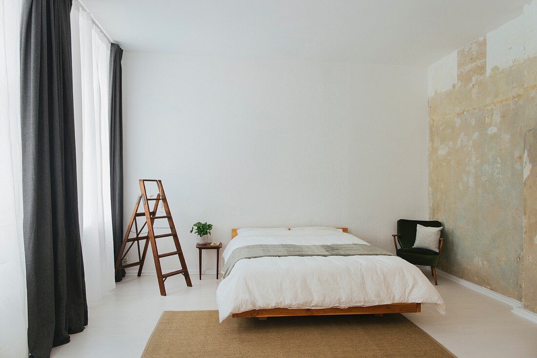 Minimalist Scandinavian designer bedroom