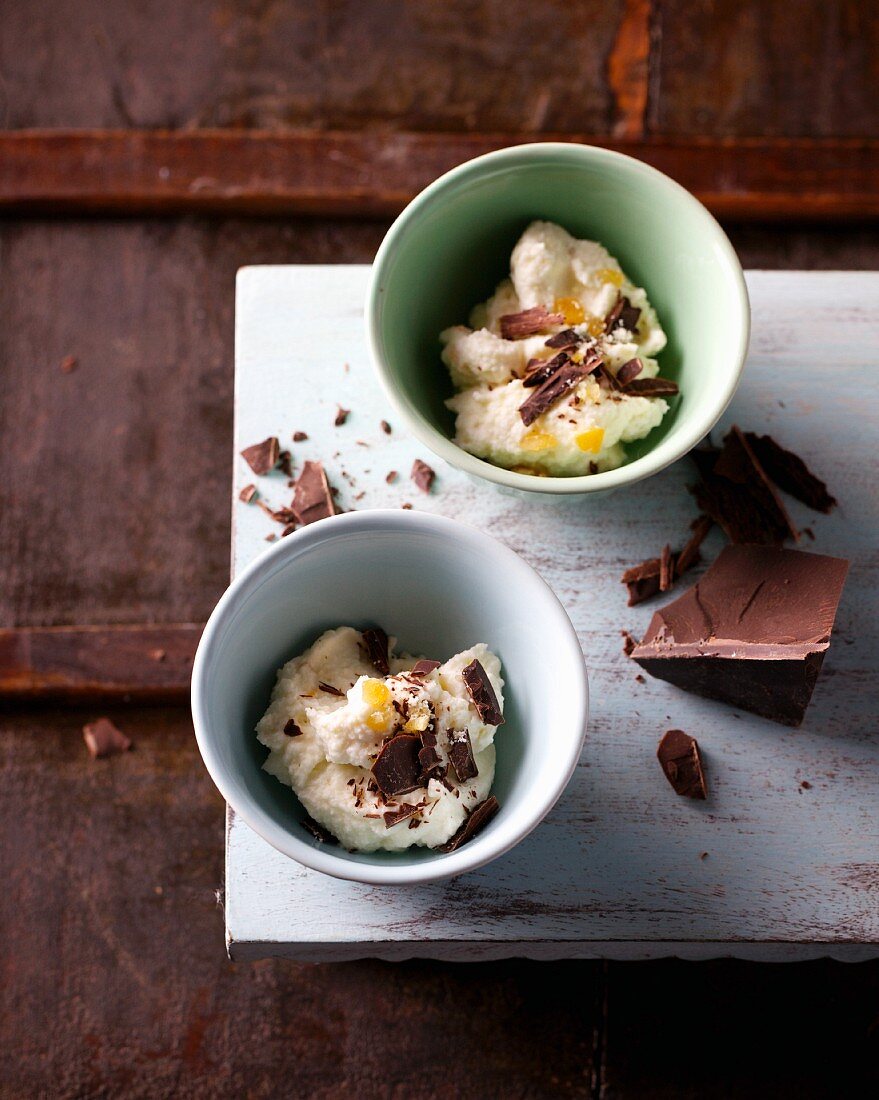 Ricotta cream with chocolate