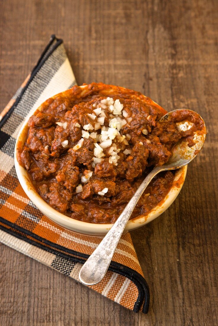 Old fashioned beef chilli (USA)