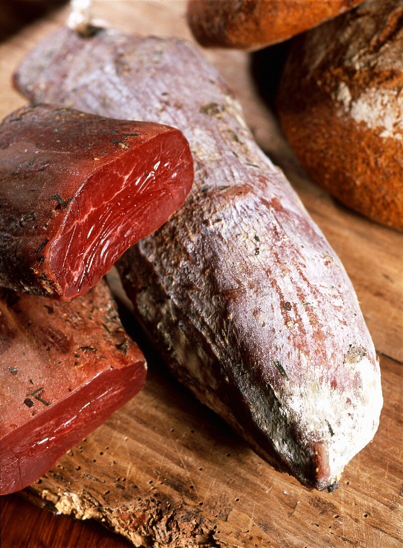 Mocetta (yeah dried ham from the Aosta Valley, Italy)