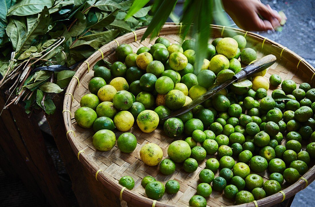 Limes at an Asian market