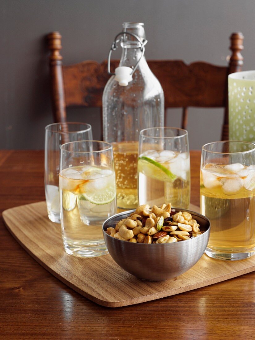 Lemon, Lime & Bitter Cocktails with Salted Nuts