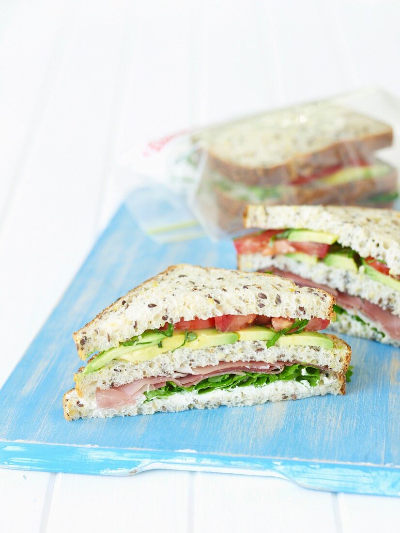 Double-decker Sandwiches for Lunch