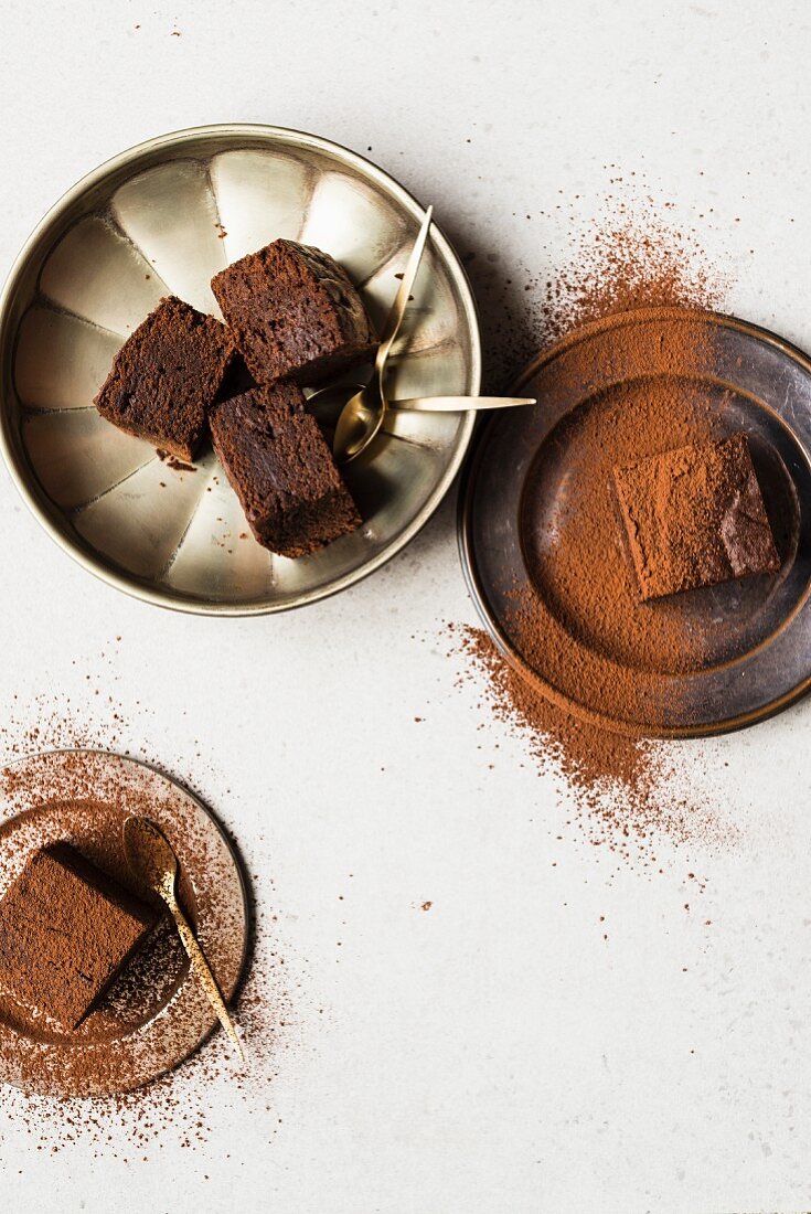 Miso chocolate brownies (seen from above)