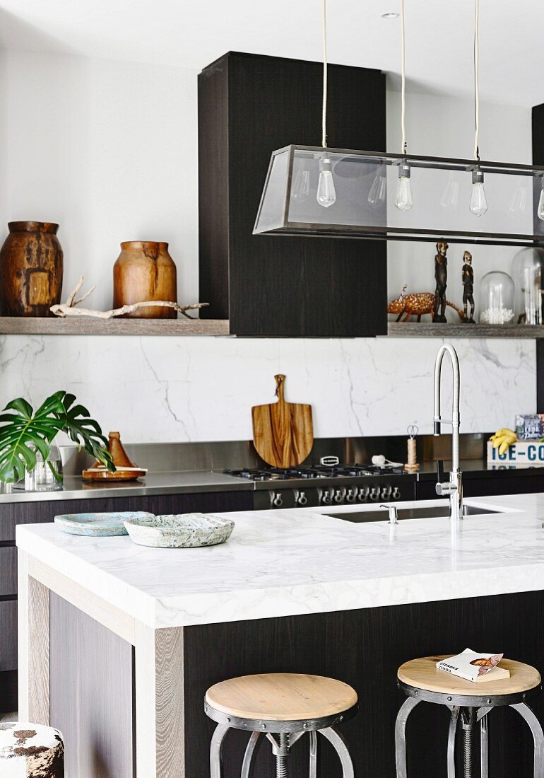 Modern kitchen between ethnic and industrial style
