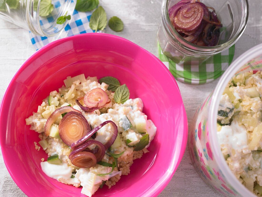 Fenchel-Bulgur-Salat mit frischer Minze