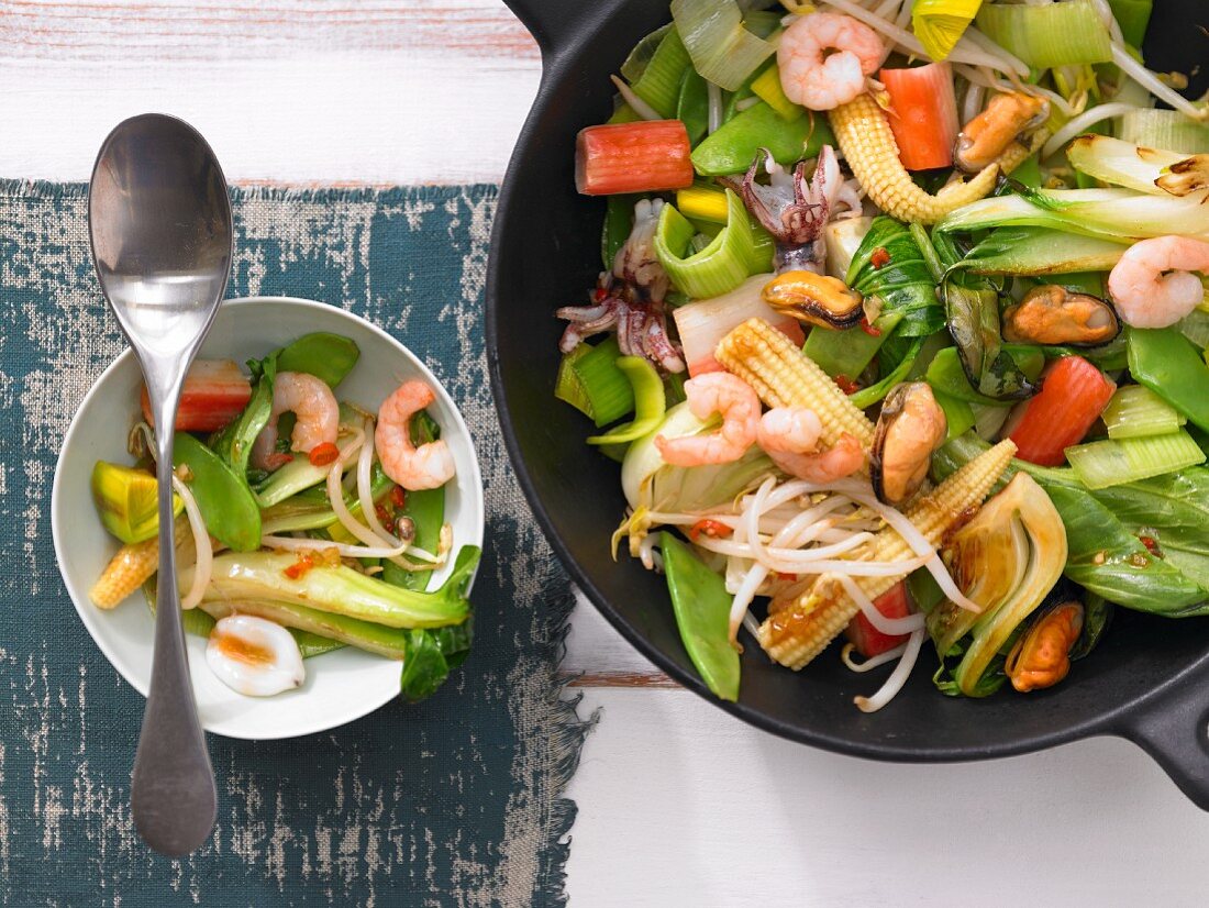 Seafood & vegetable stir-fry