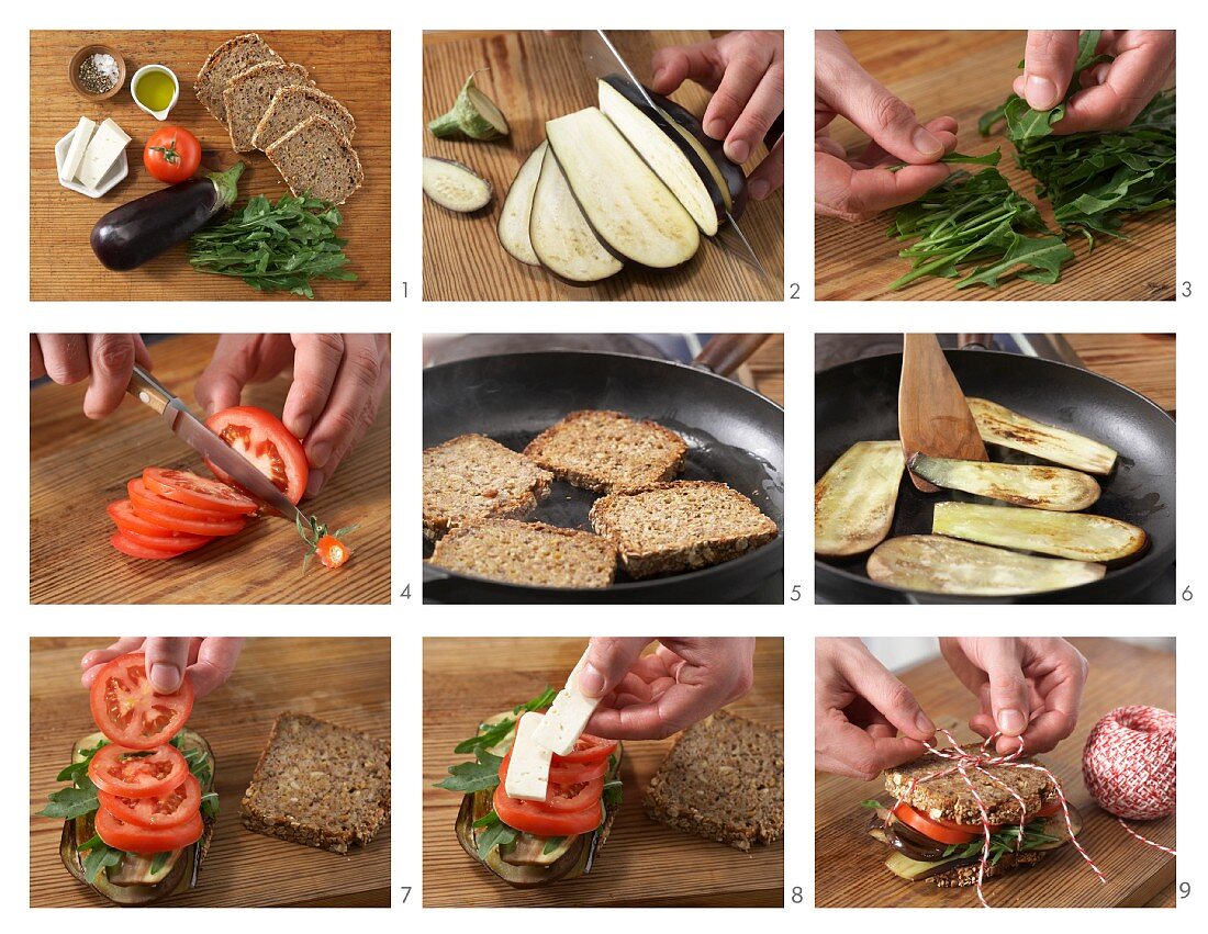 How to prepare an aubergine sandwich