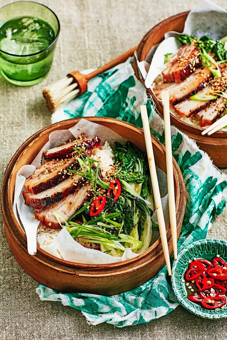 Pork Belly with Asian Greens