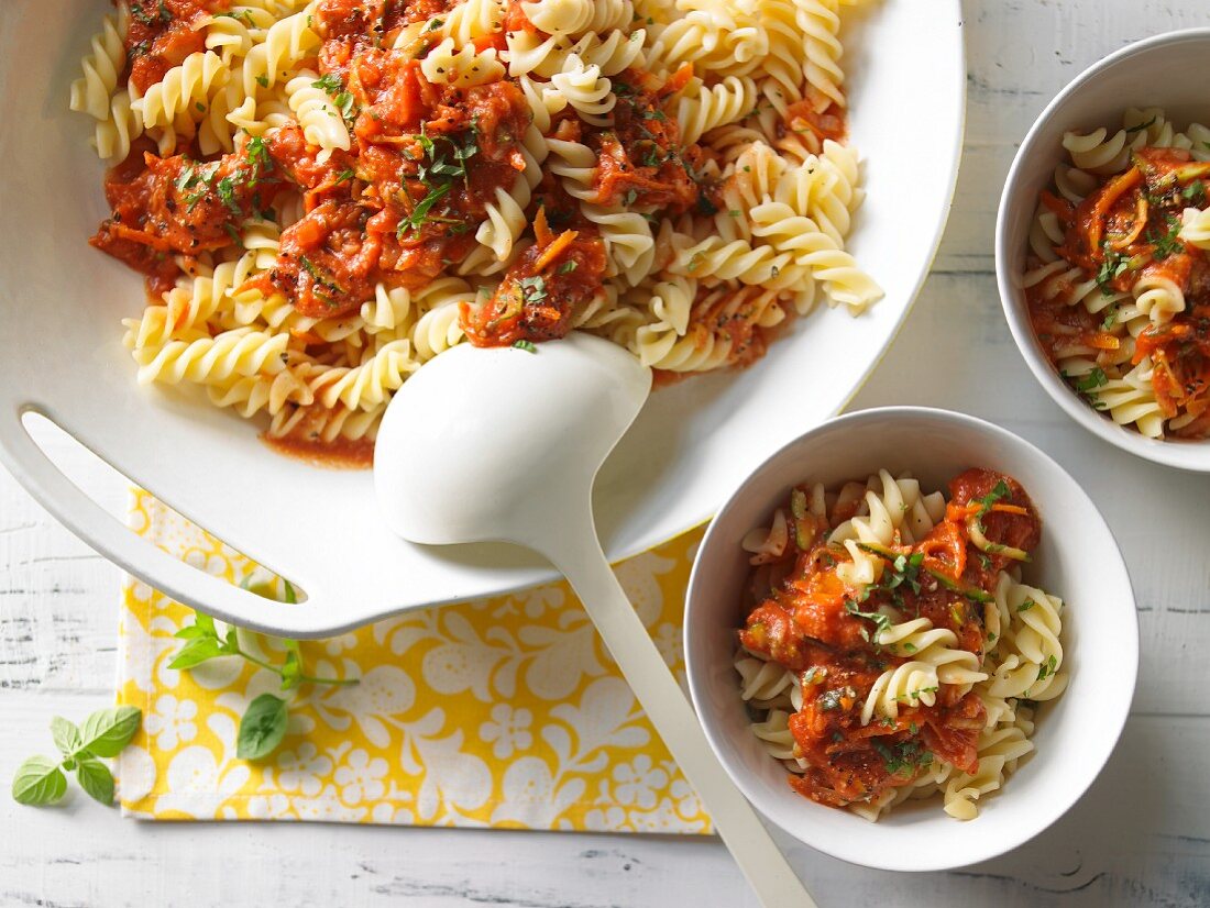 Fusilli mit Tomatensauce