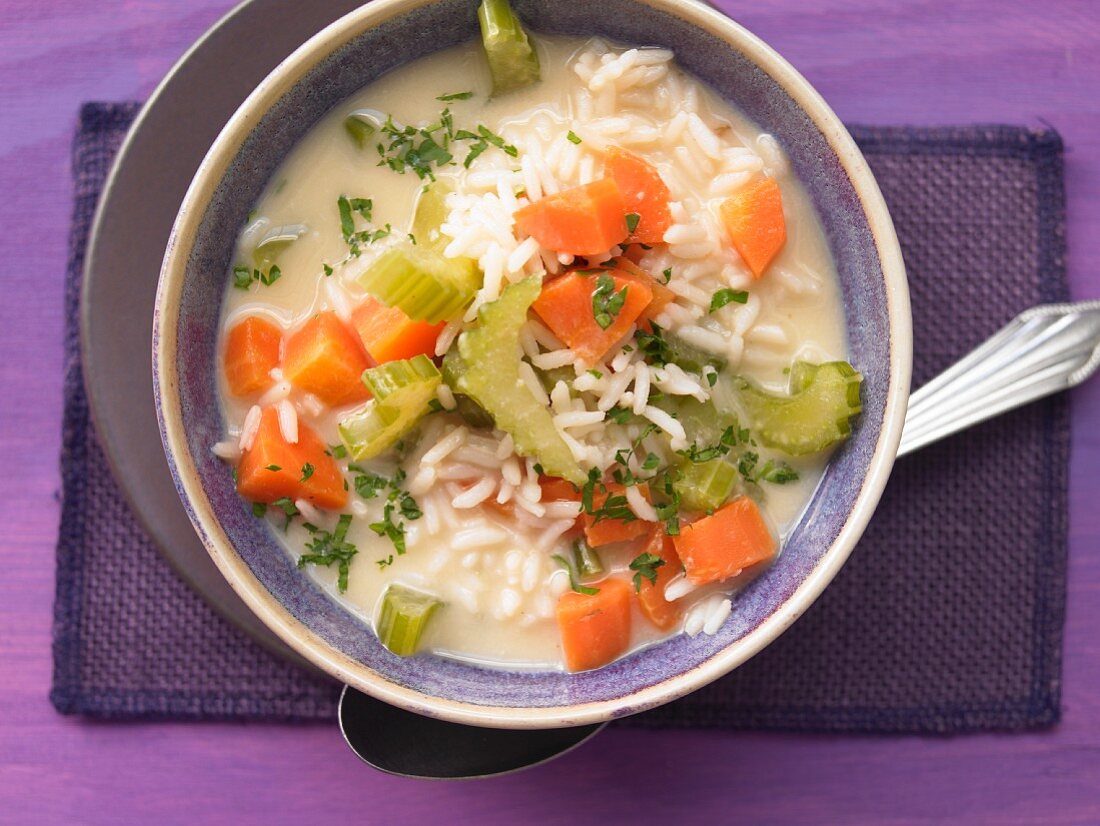 Greek rice with carrots and celery