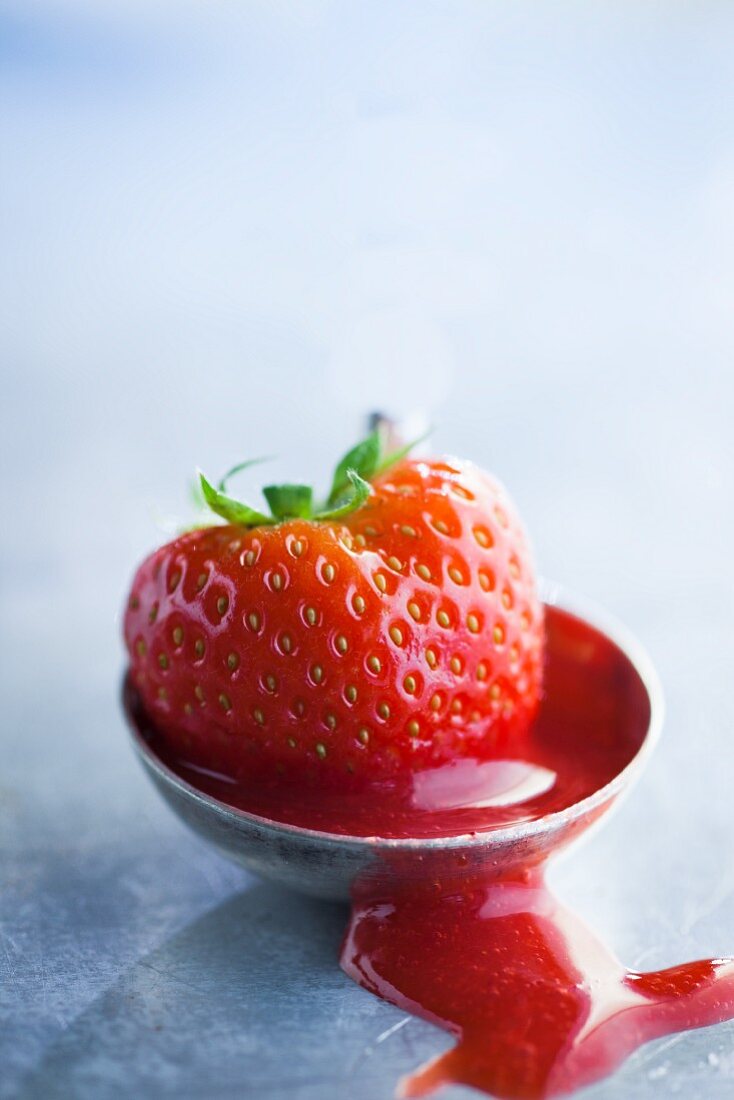 Strawberries in strawberry sauce