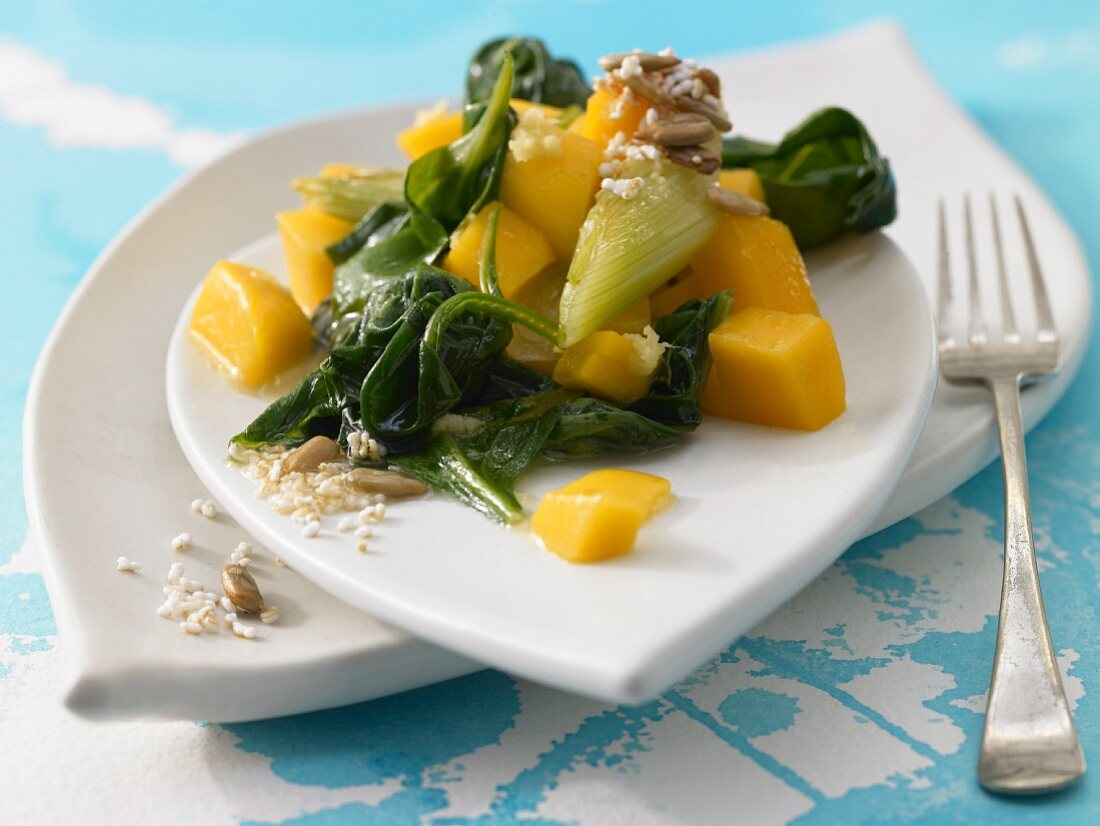 Spinach and mango