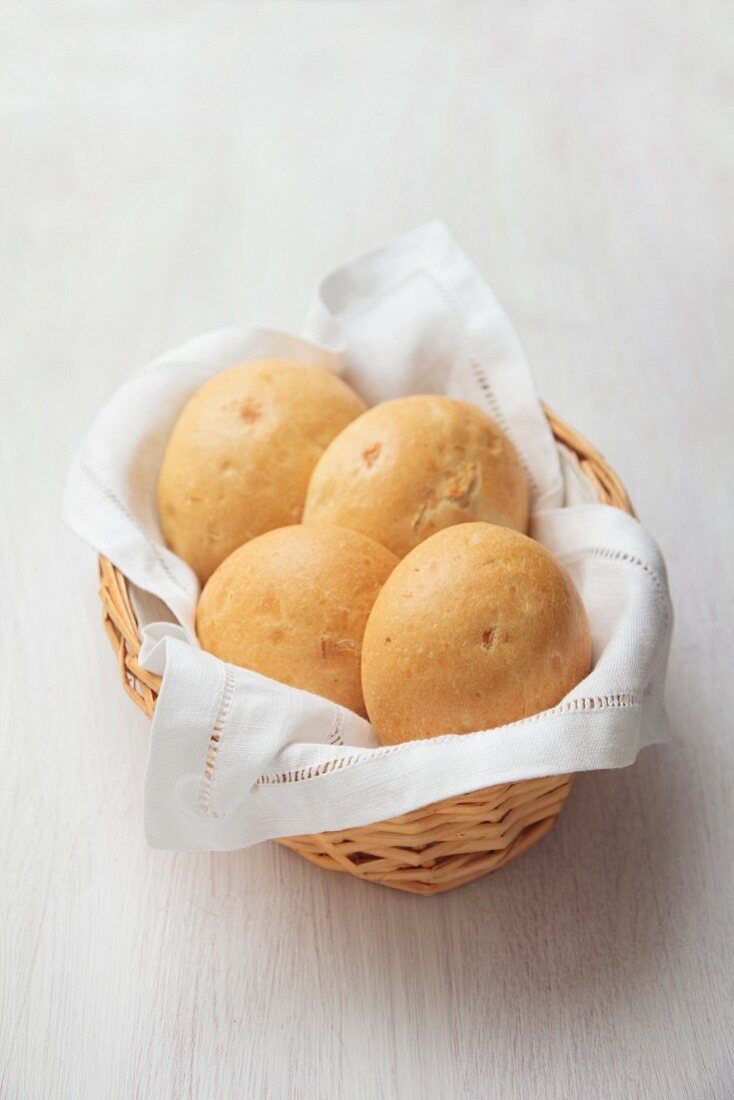 Basket of Onion Rolls