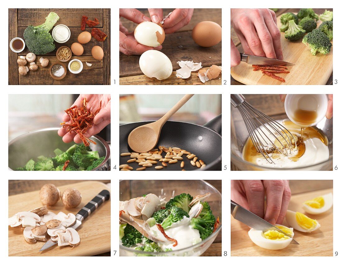 How to prepare egg and broccoli salad